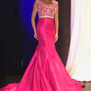 Pink evening gown